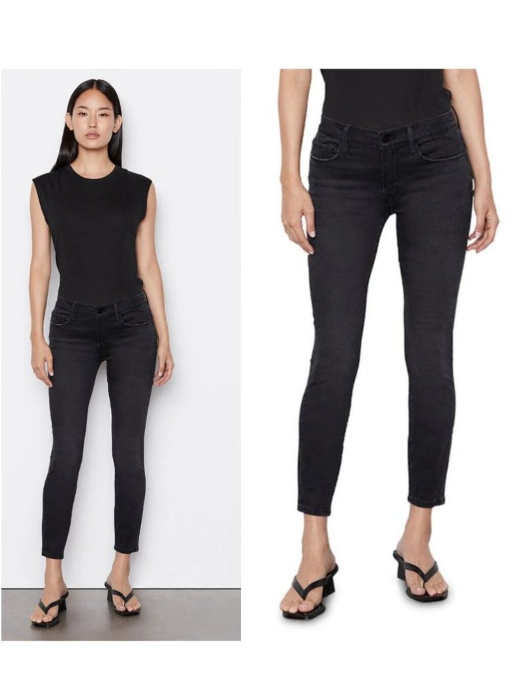 Frame Denim - Le High Skinny Ankle Jeans LHSK710 | Condor Gray | Size 28